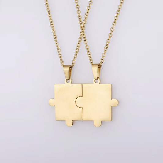 Puzzle Piece Necklace (2-pack)