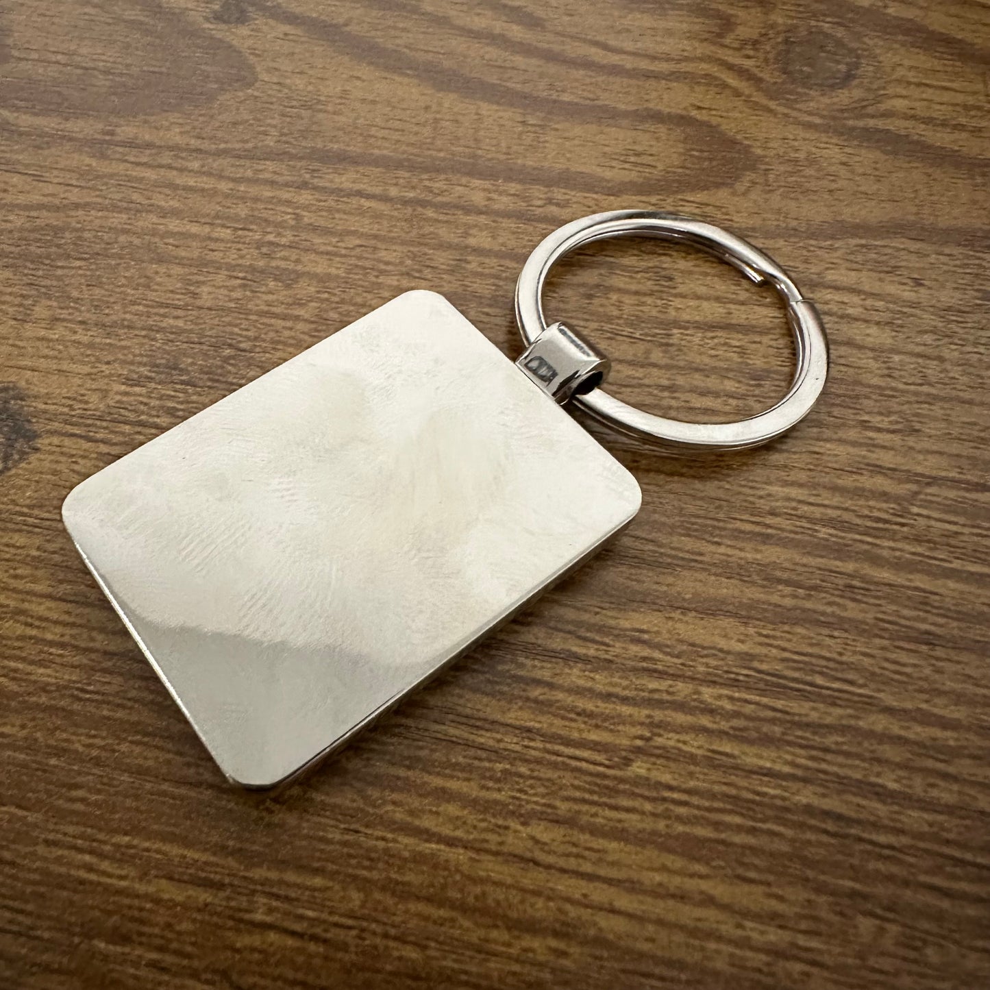 Wooden Rectangle Keychain