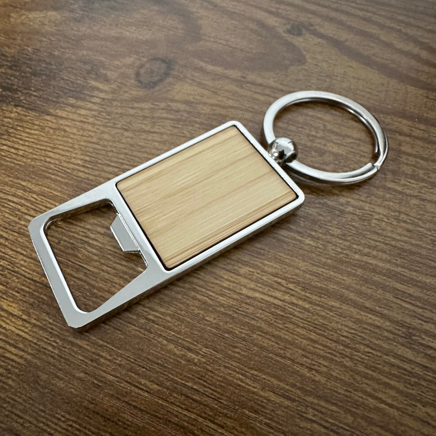 Wooden Bottle Opener Keychain