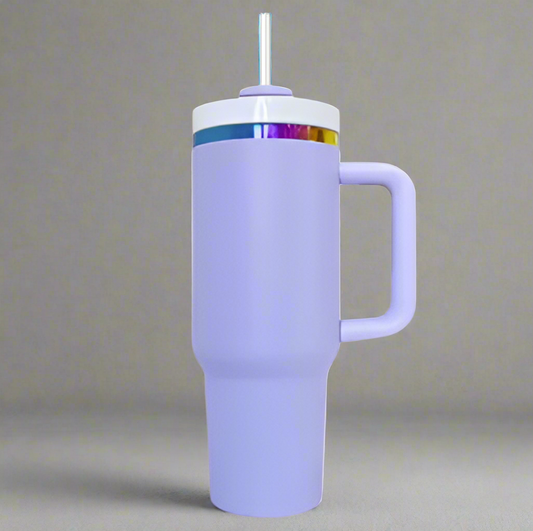 40oz Rainbow Plated Tumbler - Lavender