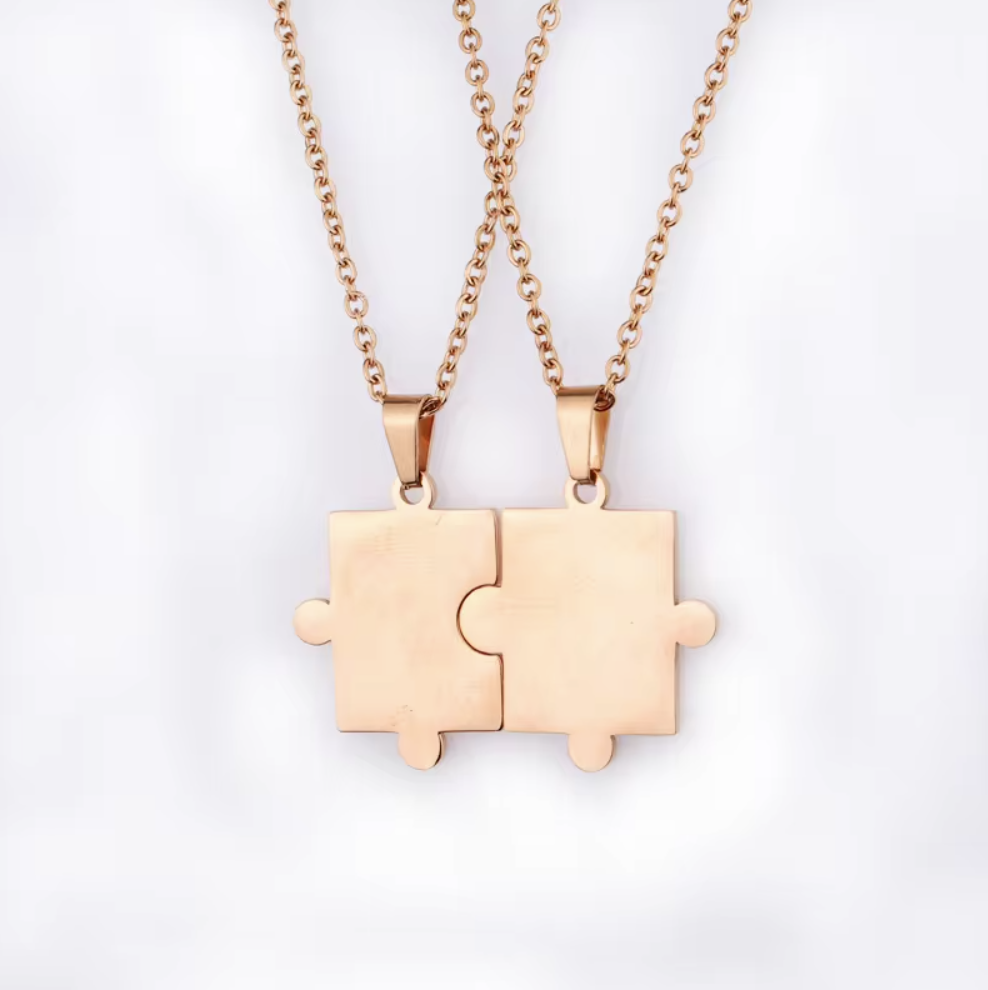 Puzzle Piece Necklace (2-pack)