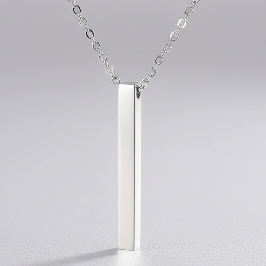 Vertical Bar Pendant Necklace