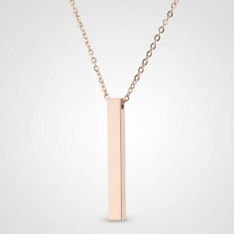 Vertical Bar Pendant Necklace