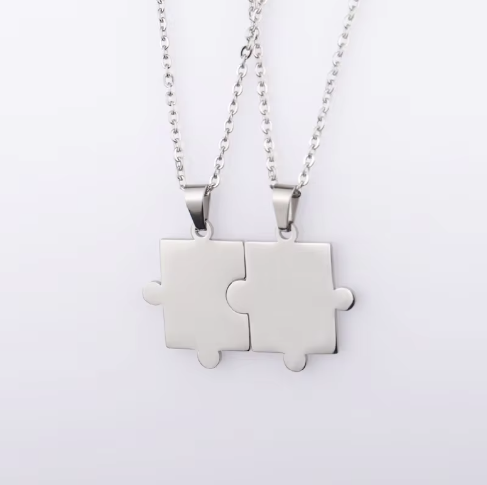 Puzzle Piece Necklace (2-pack)