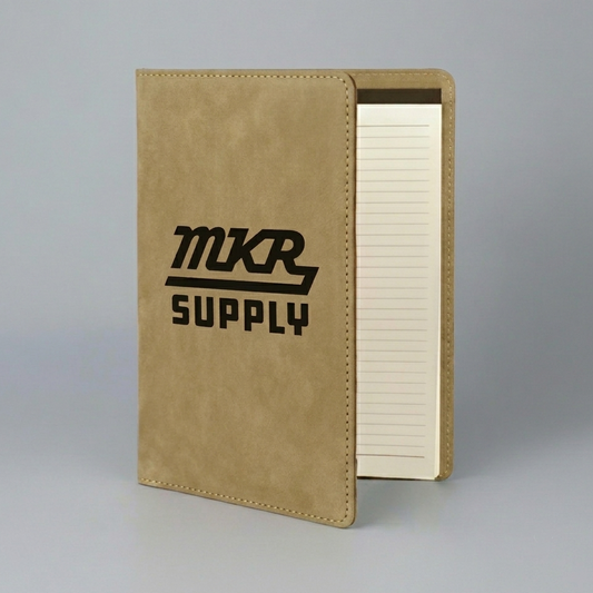 Leatherette Portfolio -Tan/Black
