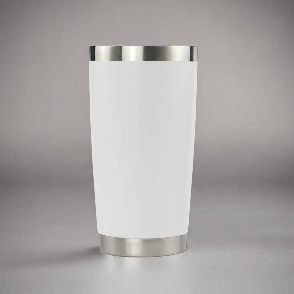 20oz Stainless Tumbler - White