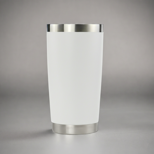 20oz Stainless Tumbler - White