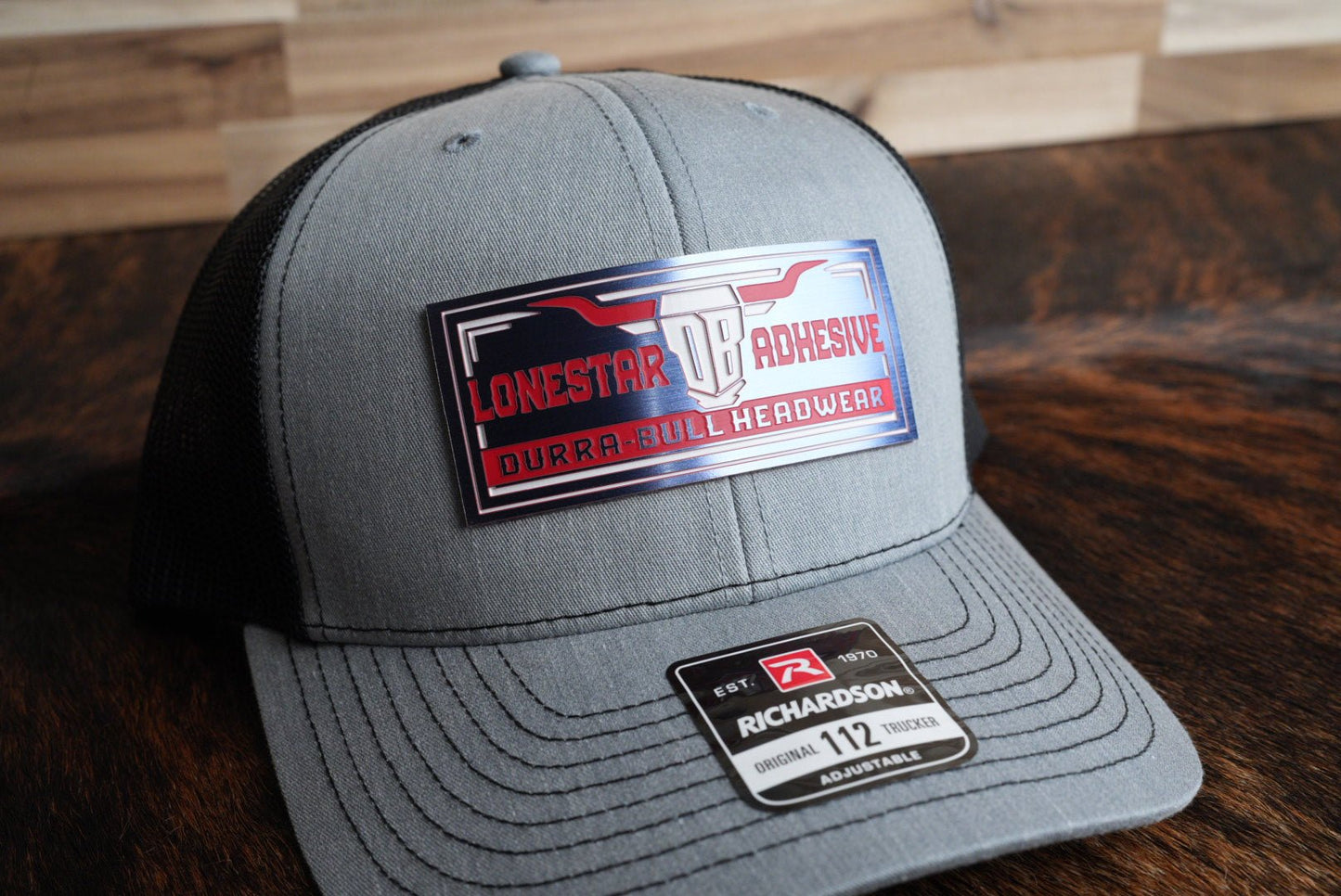 Acrylic: Blue Stainless / Red / White TriLayer Durra-Bull™ Laserable Panels (12"x24")