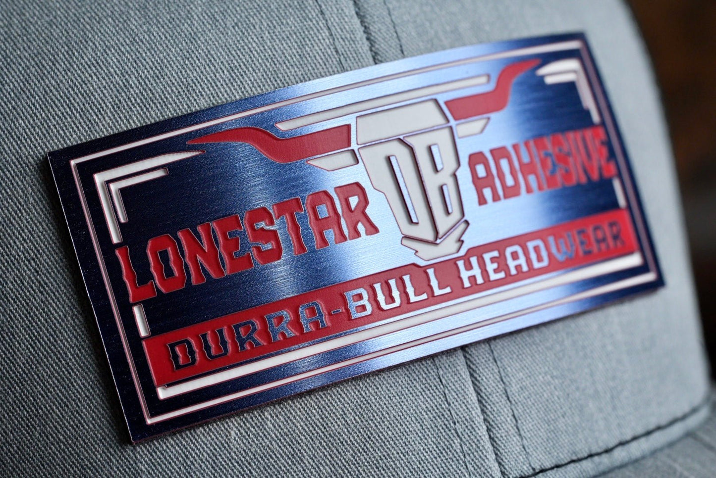 Acrylic: Blue Stainless / Red / White TriLayer Durra-Bull™ Laserable Panels (12"x24")