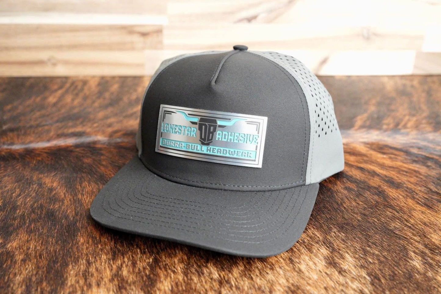 Acrylic: Stainless / Black / Turquoise TriLayer Durra-Bull™ Laserable Panels (12"x24")