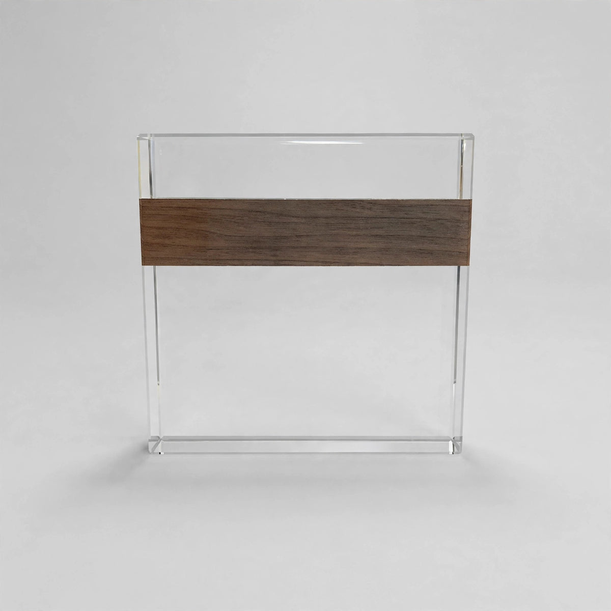 K9 Crystal Block with Wood Band - front view