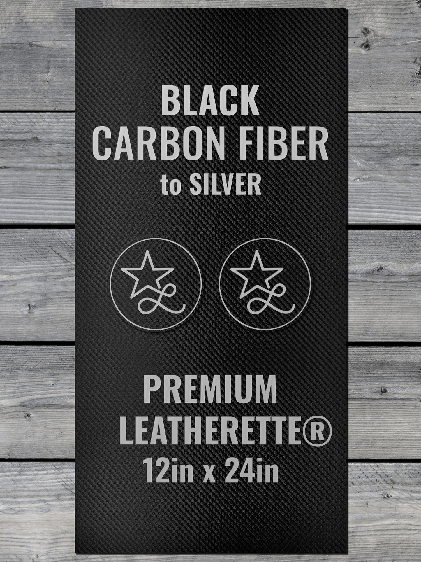 Black Carbon Fiber / Silver Durra-Bull Premium Leatherette® Sheets (12x24)