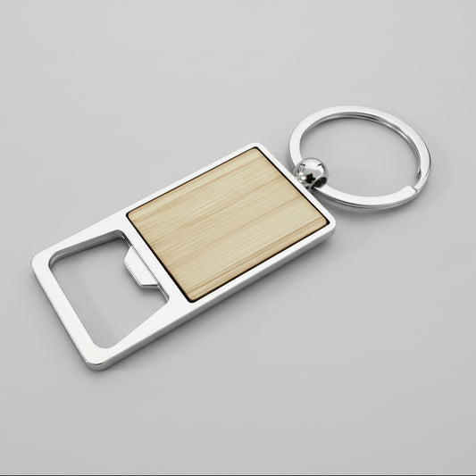 Wooden Bottle Opener Keychain