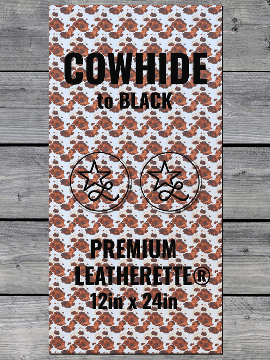 Cowhide / Black Durra-Bull Premium Leatherette® Sheets (12x24)