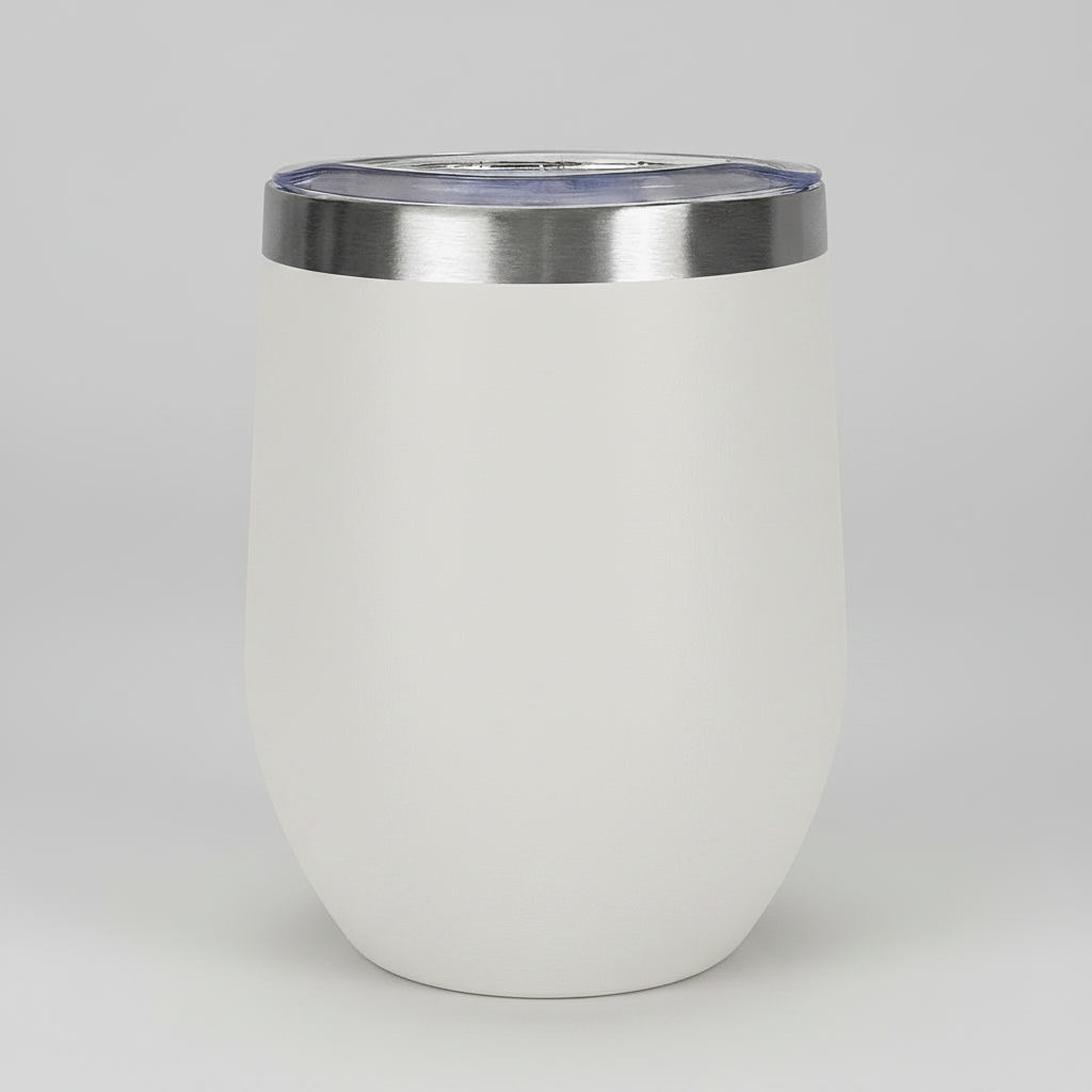 12oz Wine Tumbler - White