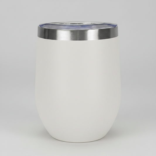 12oz Wine Tumbler - White