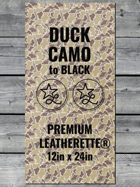 Duck Camo / Black Durra-Bull Premium Leatherette® Sheets (12x24)