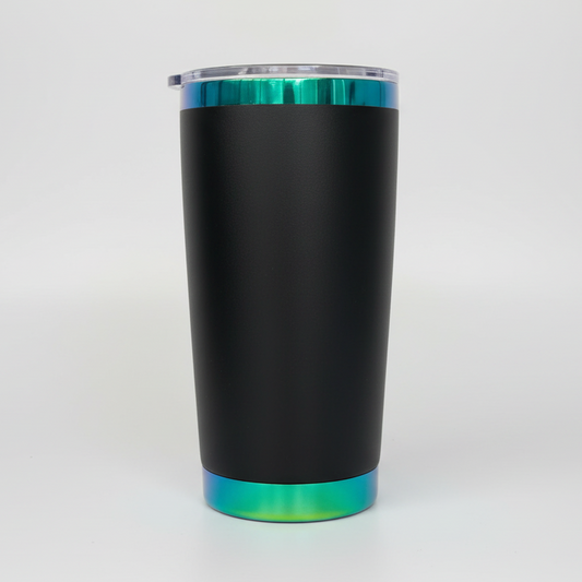 20oz Green/Blue Plated Tumbler - Black