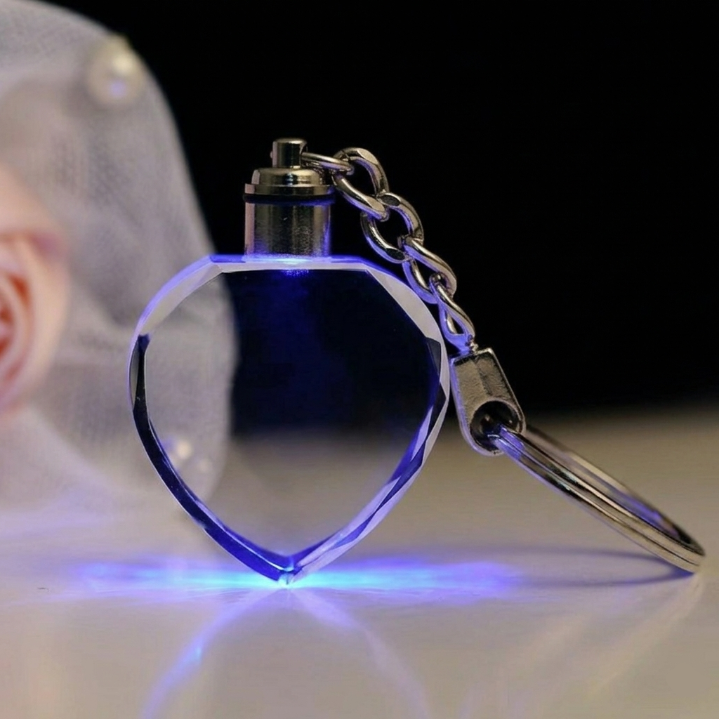 K9 Crystal LED Keychain - Heart