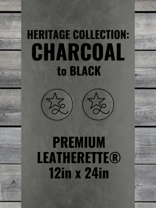 Heritage Collection: Charcoal Durra-Bull Premium Leatherette® Sheets (12x24)