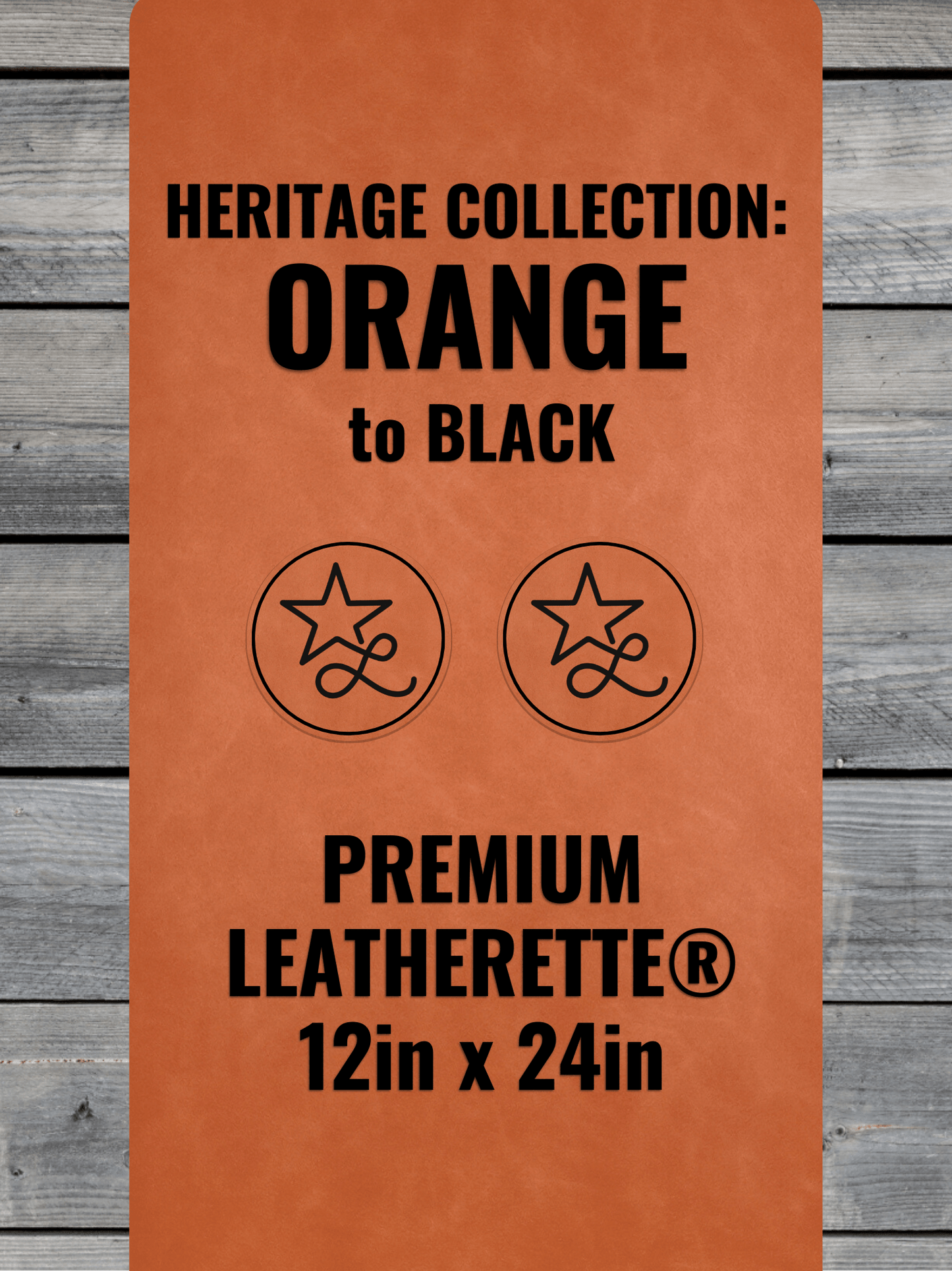 Heritage Collection: Orange / Black Durra-Bull Premium Leatherette® Sheets (12x24)