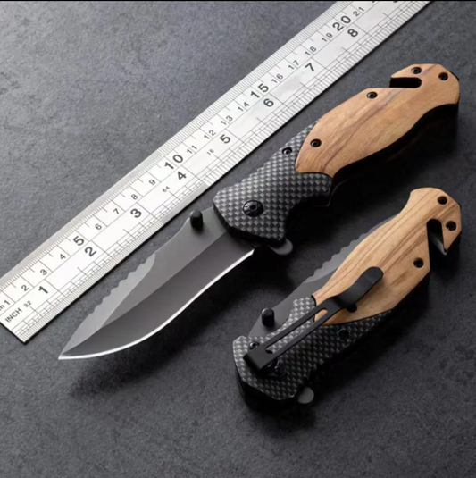 Olive Wood Handle Pocket Knife