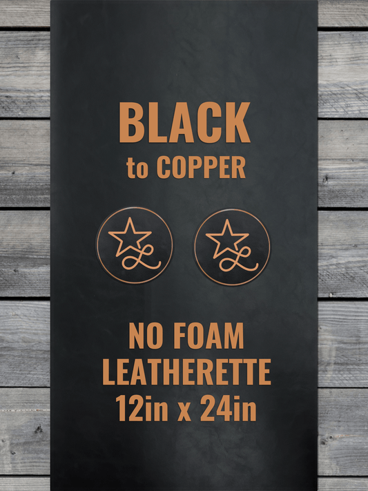 NO-FOAM Black/Copper Durra-Bull Leatherette Sheets (12x24)