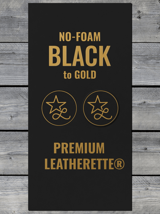 NO-FOAM Black/Gold Durra-Bull Leatherette Sheets (12x24)