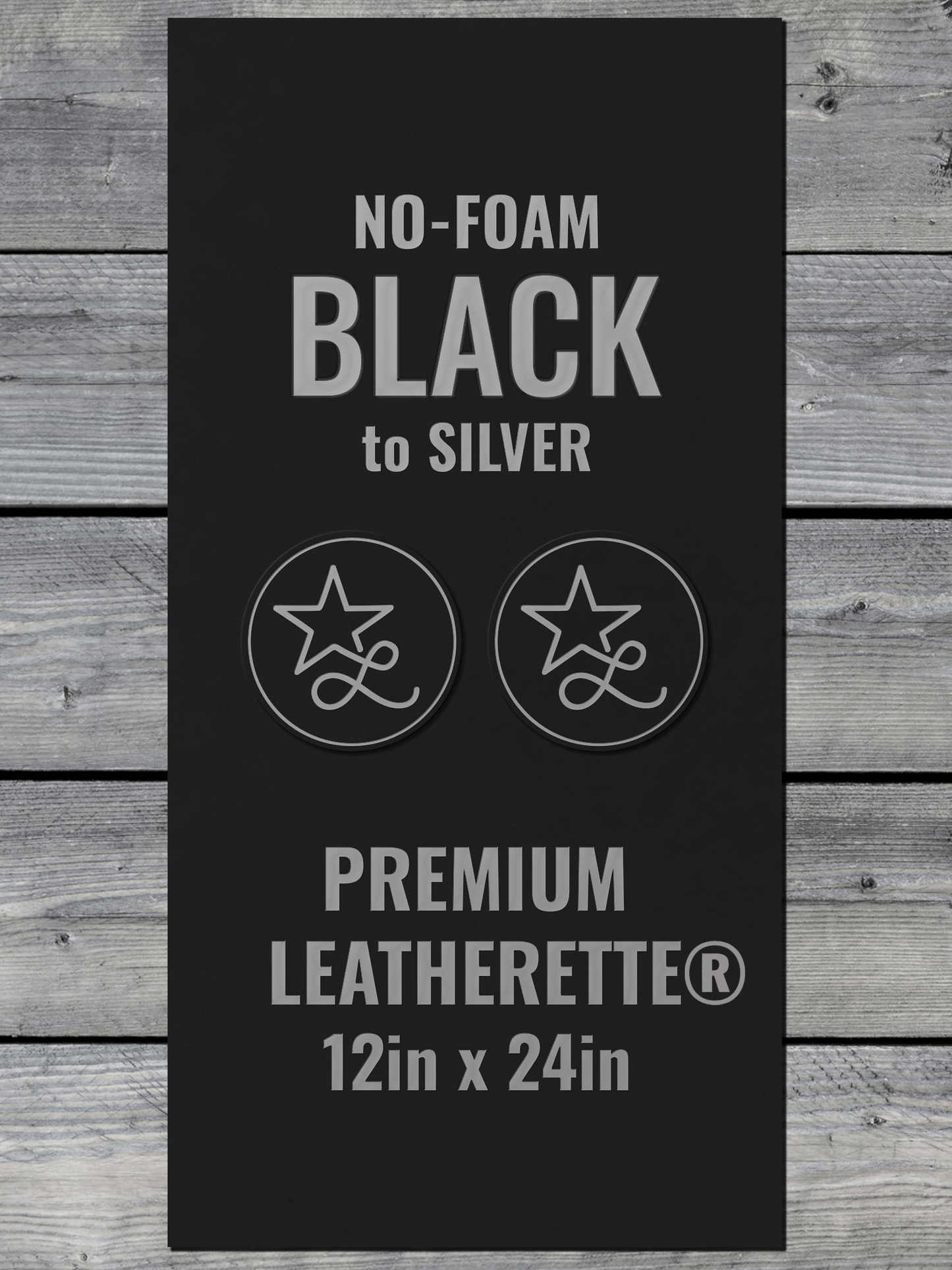 NO-FOAM Black/Silver Durra-Bull Leatherette Sheets (12x24)