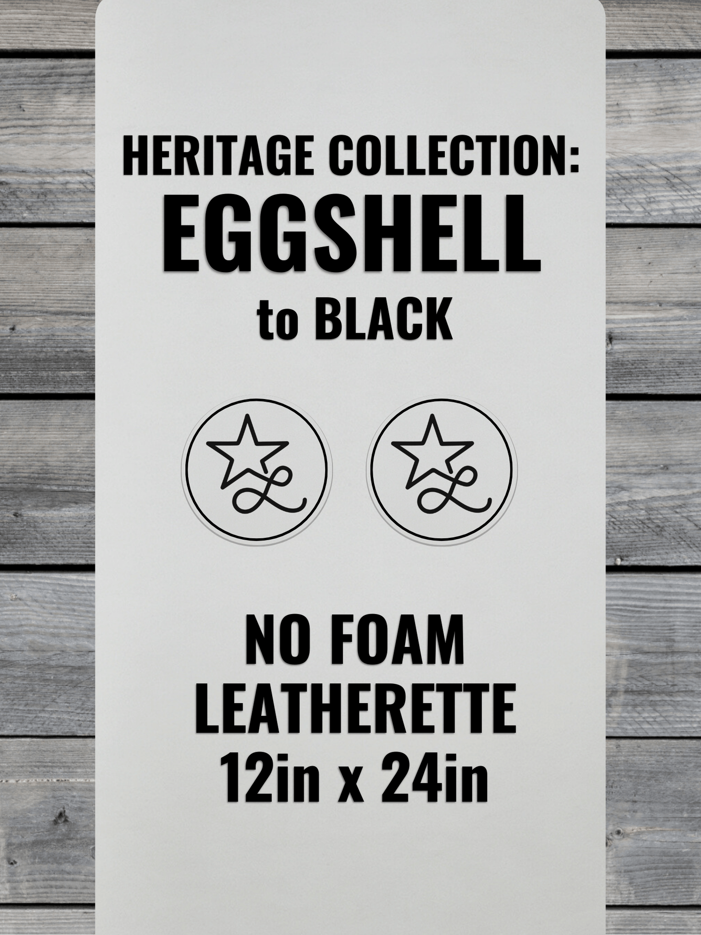 NO-FOAM Heritage Collection Eggshell/Black Durra-Bull Leatherette Sheets (12x24)