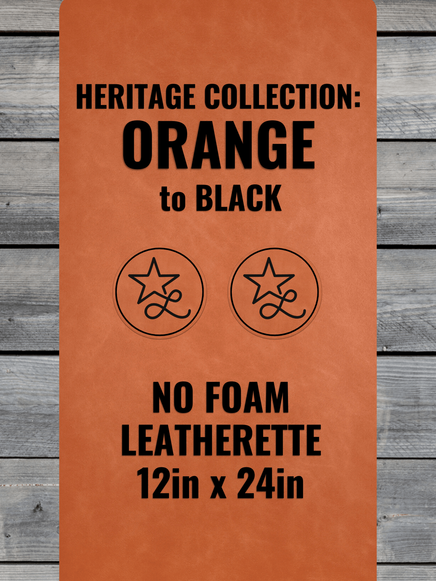 NO-FOAM Heritage Collection Orange/Black Durra-Bull Leatherette Sheets (12x24)