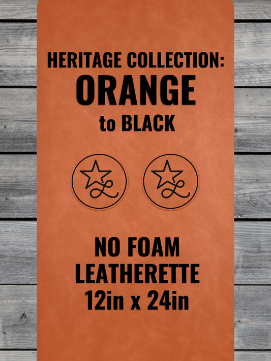 NO-FOAM Heritage Collection Orange/Black Durra-Bull Leatherette Sheets (12x24)