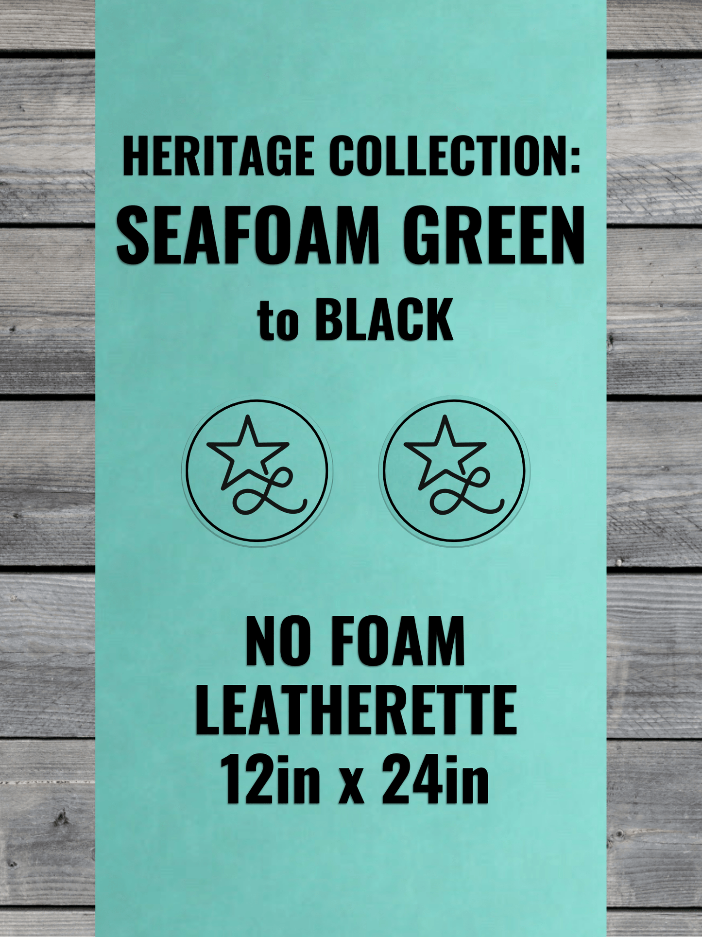 NO-FOAM Heritage Collection Seafoam Green/Black Durra-Bull Leatherette Sheets (12x24)