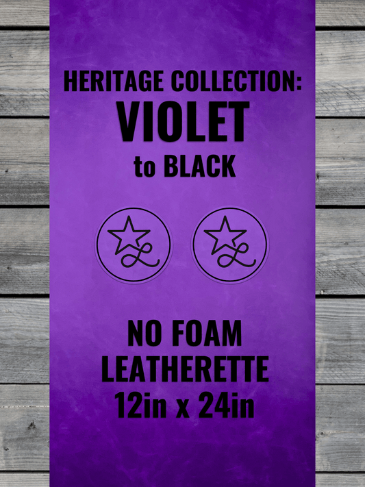 NO-FOAM Heritage Collection Violet/Black Durra-Bull Leatherette Sheets (12x24)