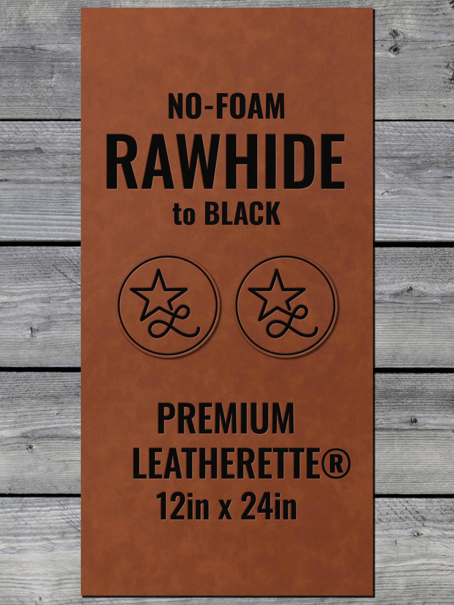 NO-FOAM Rawhide/Black Durra-Bull Leatherette Sheets (12x24)