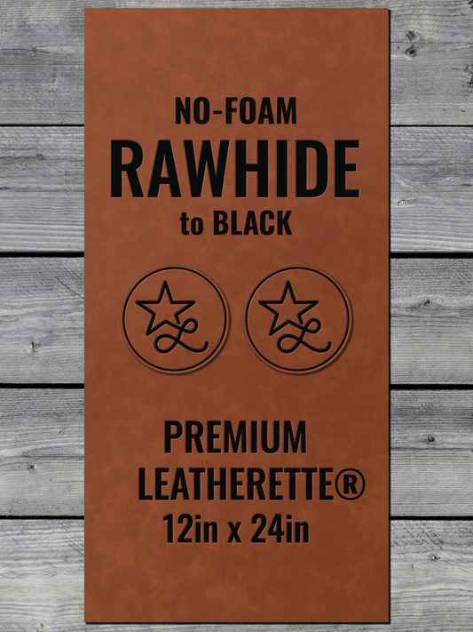 NO-FOAM Rawhide/Black Durra-Bull Leatherette Sheets (12x24)
