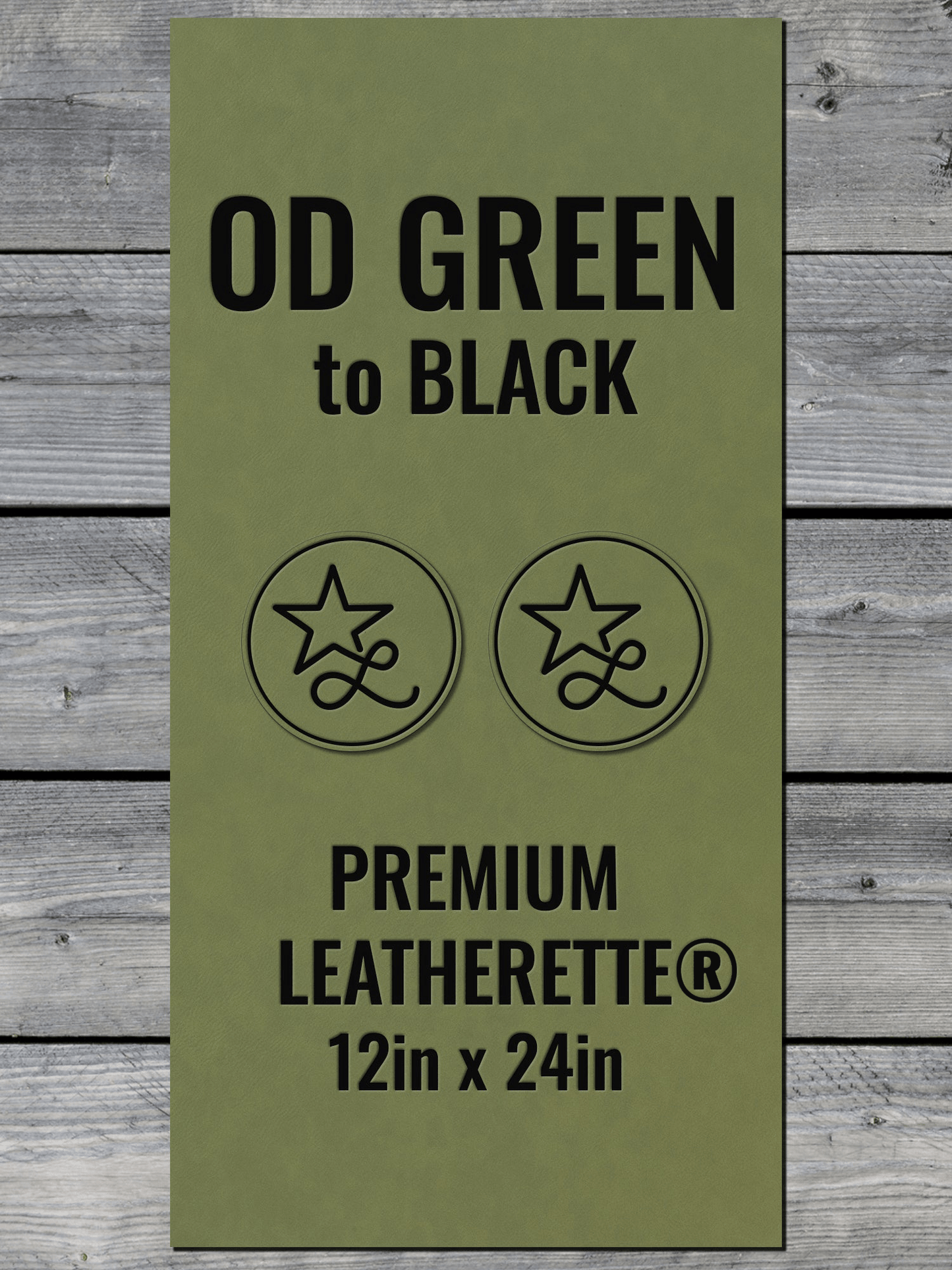 OD Green / Black Durra-Bull Premium Leatherette® Sheets (12x24)