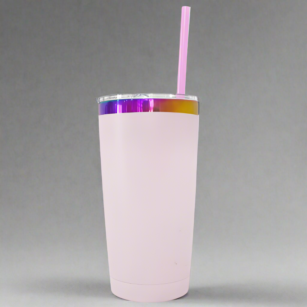 20oz Rainbow Plated Tumbler - Blush