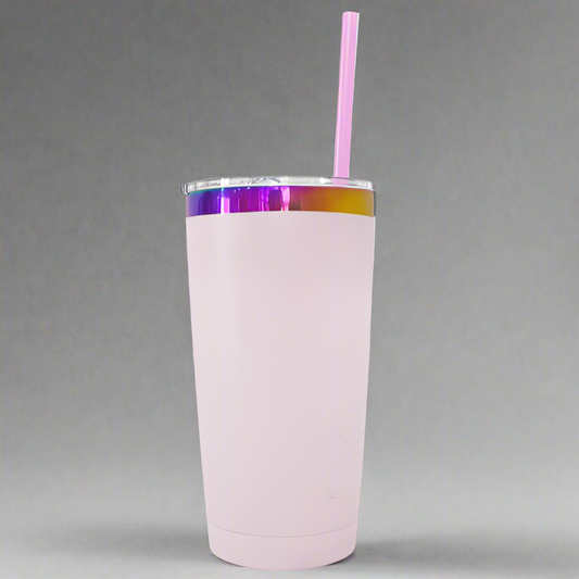 20oz Rainbow Plated Tumbler - Blush