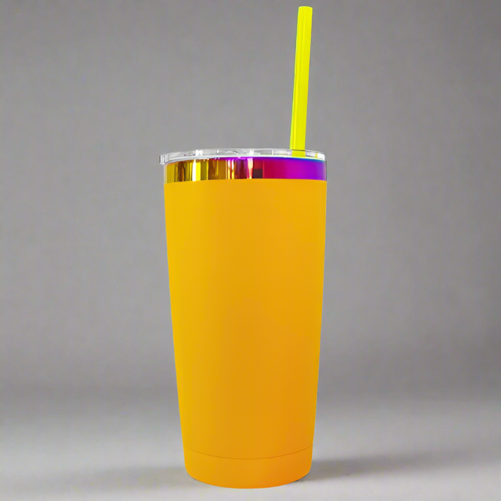 20oz Rainbow Plated Tumbler - Goldenrod