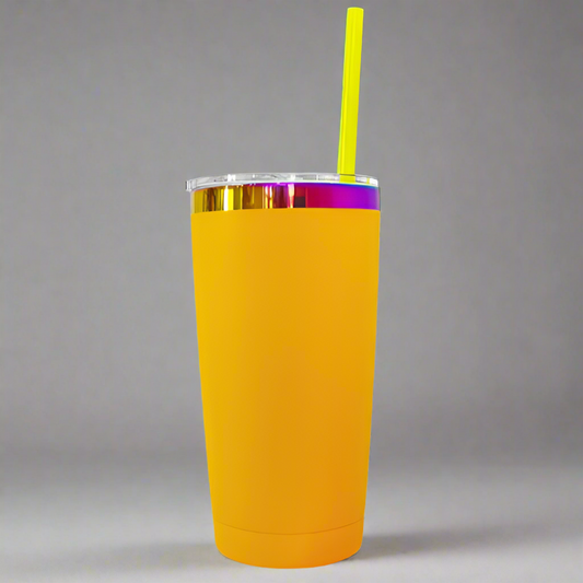 20oz Rainbow Plated Tumbler - Goldenrod