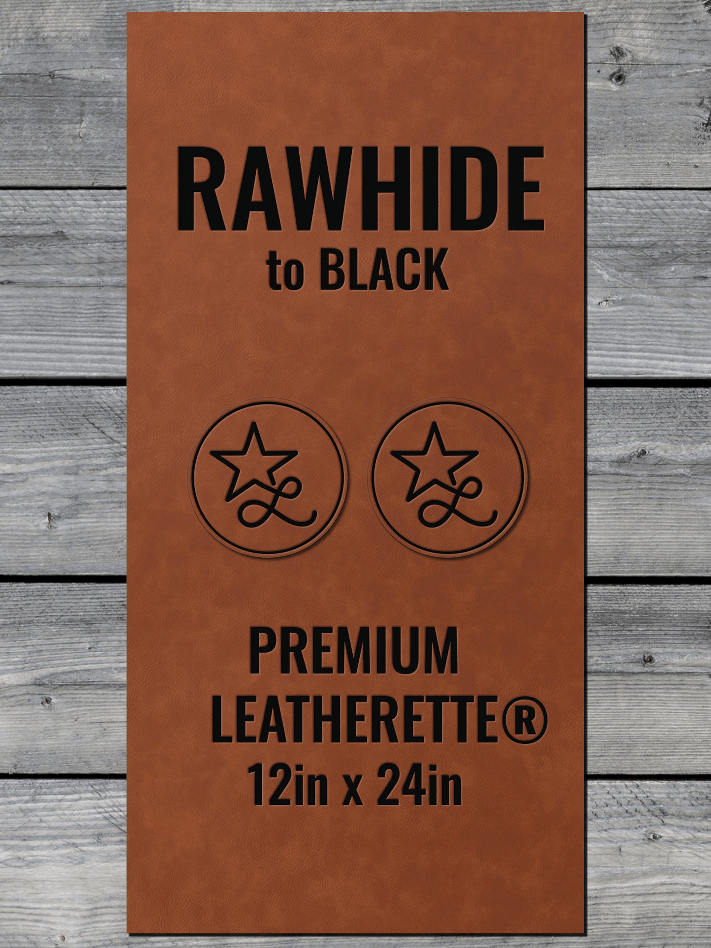 Rawhide / Black Durra-Bull Premium Leatherette® Sheets (12x24)