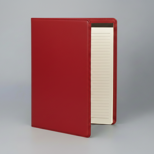 Leatherette Portfolio - Red/Black