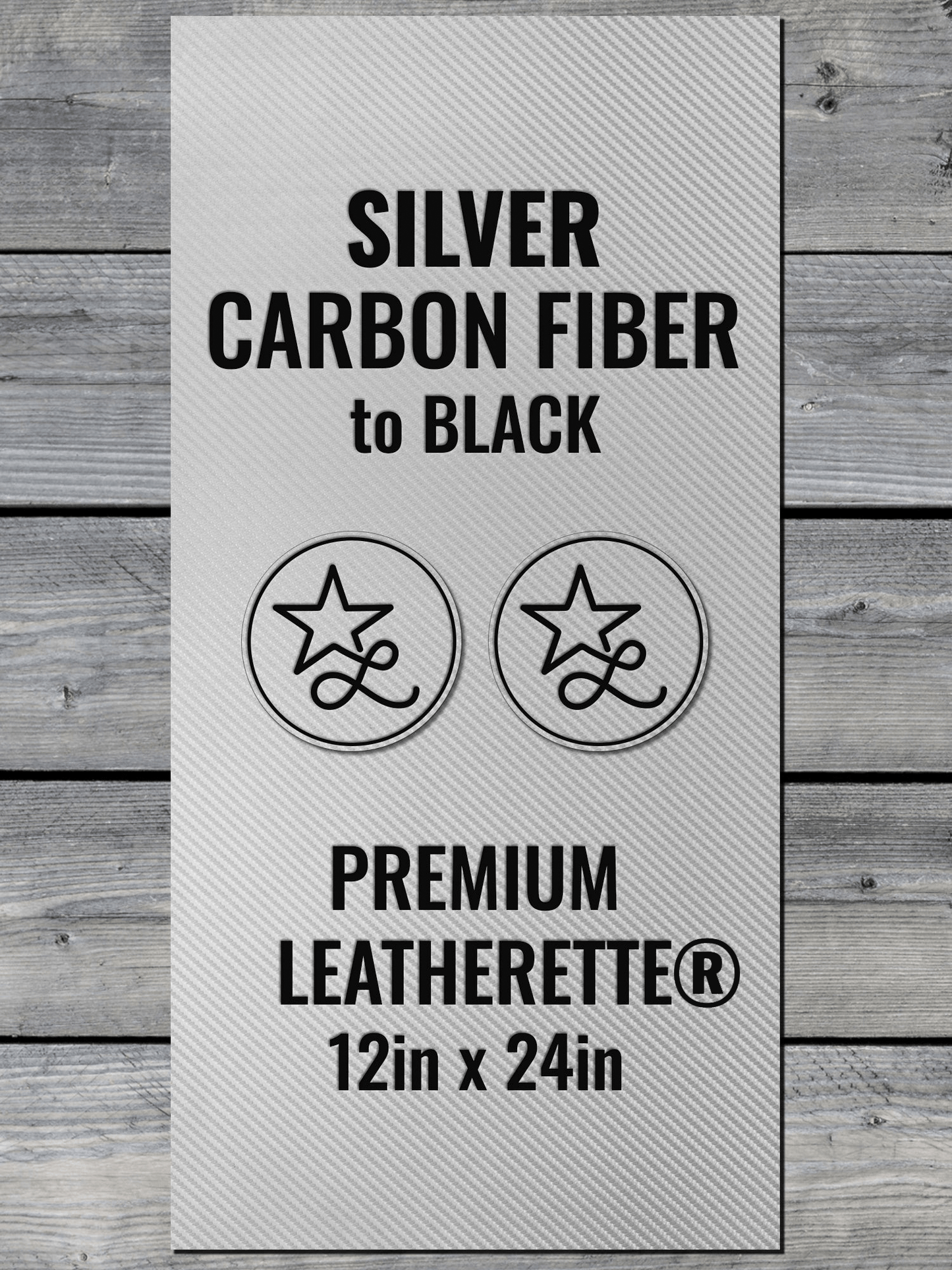 Silver Carbon Fiber / Black Durra-Bull Premium Leatherette® Sheets