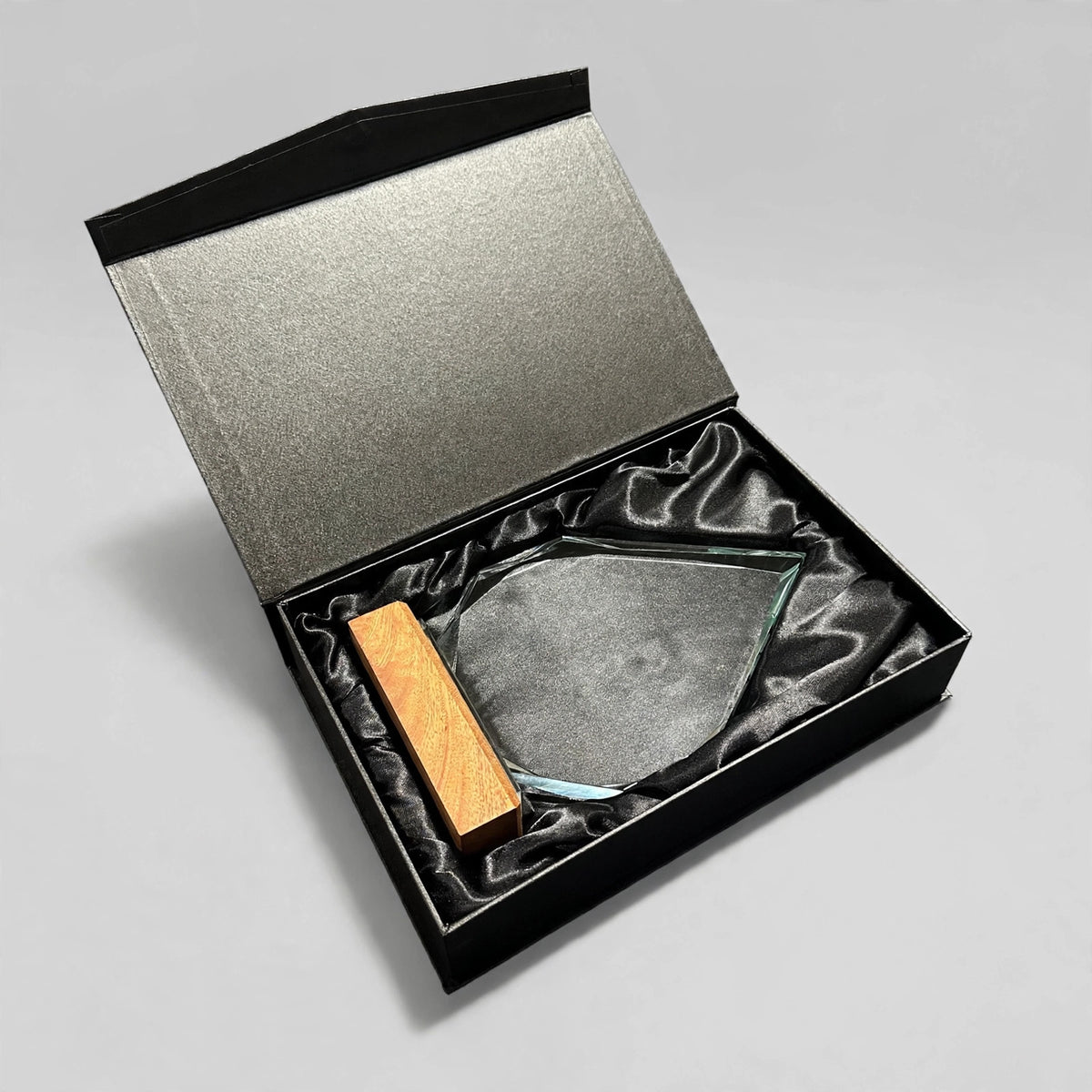 K9 Crystal Teardrop with Wood Base in premium gift box