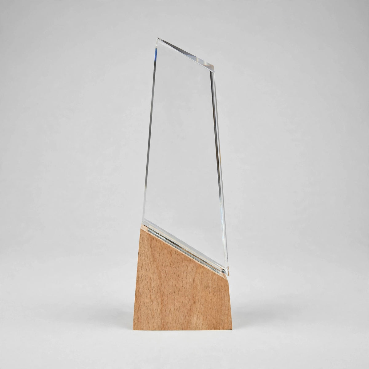 K9 Crystal Tower with Light Wood Base - front view