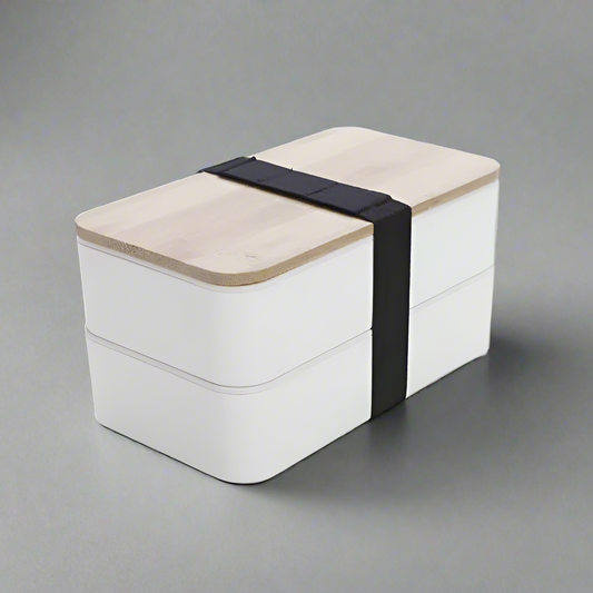 Bamboo Topped Bento Box - Double Layer
